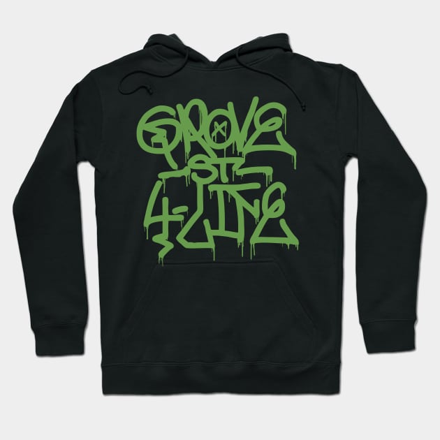 Grove Street Graffiti Drip Hoodie by Power Up Prints